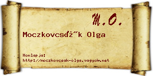 Moczkovcsák Olga névjegykártya